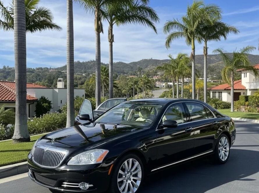 Luxury sedan in Orange County, representing elegant transportation for Easter celebrations