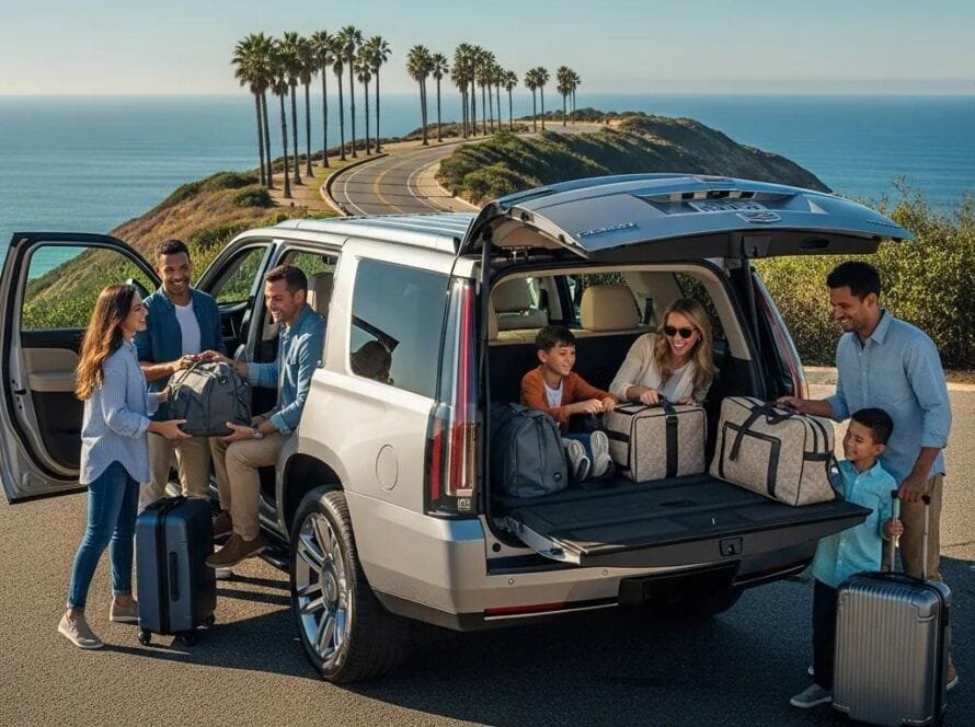 Luxury SUV for family reunion transportation in Orange County